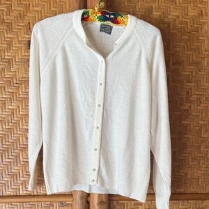Designers Originals Cream White Button-Up Cardigan m